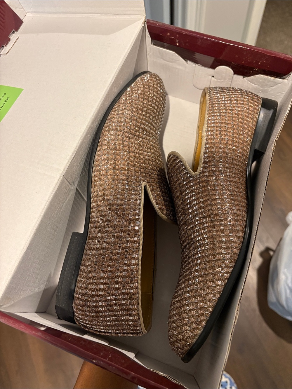 Men's Brown Textured Slip-On Loafers with Subtle Shine